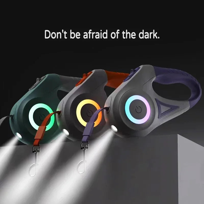 LunarLeash™ Night-Tech LED Dog Leash – Battery-Powered Safety Glow