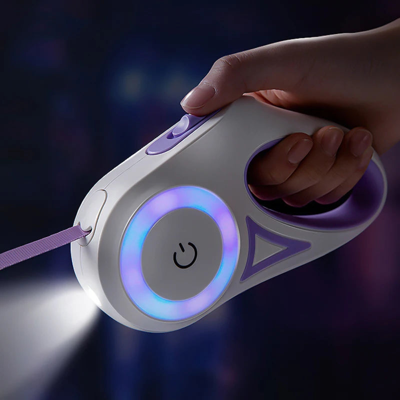 LunarLeash™ Night-Tech LED Dog Leash – Battery-Powered Safety Glow