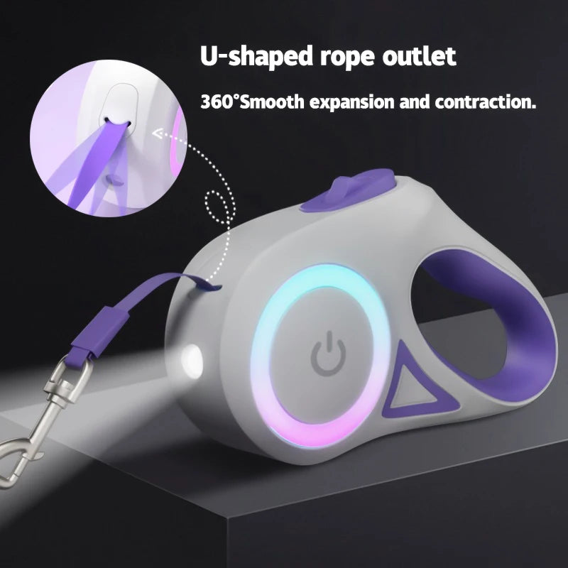 LunarLeash™ Night-Tech LED Dog Leash – Battery-Powered Safety Glow