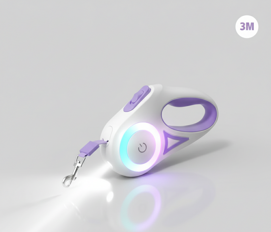 LunarLeash™ Night-Tech LED Dog Leash – Battery-Powered Safety Glow