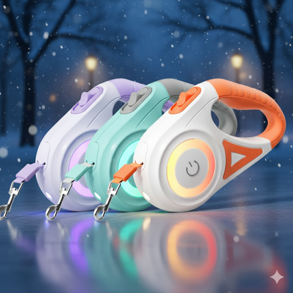 LunarLeash™ Night-Tech LED Dog Leash – Battery-Powered Safety Glow